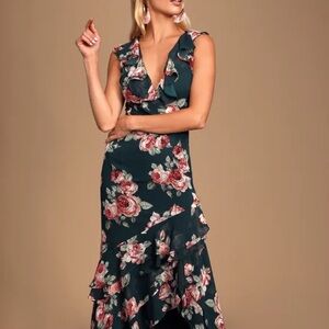 COPY - Floral Ruffle Maxi Dress